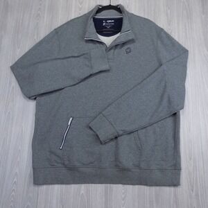 Peloton Four laps Pullover Mens XXL Grey Quarter Zip Sport Activewear  EUC
